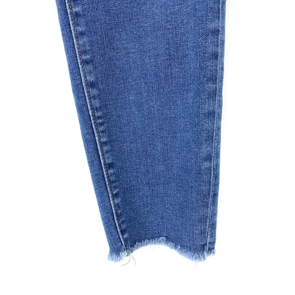 Ann Taylor The Skinny Jeans Womens Size 4T Medium Wash Stretch Denim Raw Hem - Picture 4 of 6